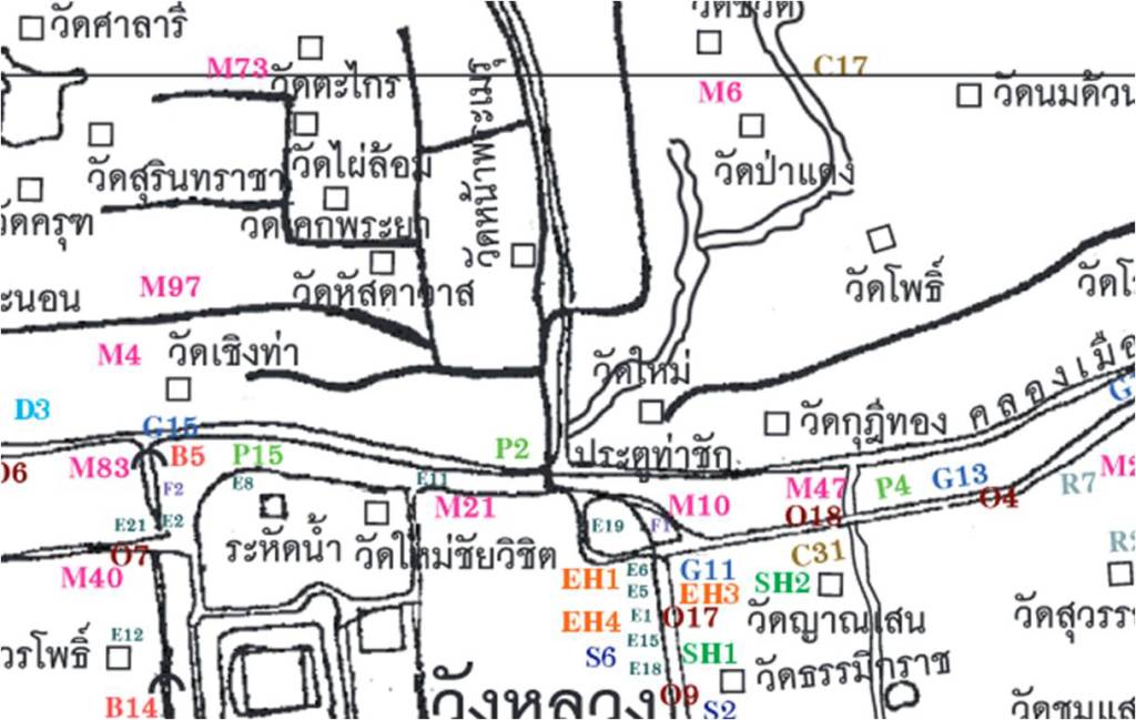 ภาพจากแผนที่ภูมิสถานอยุธยา